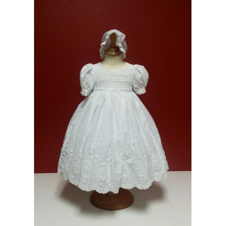 Cotton Christening Baptism Gown Dress Ropon 9339