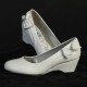 White Wedge Shoe Youth size 9-4