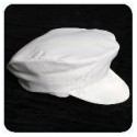 Cabbie News Boy Hat - White - Black